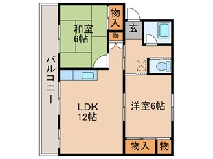 ヴィラナリー中間Ⅱ　1号棟の物件間取画像